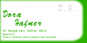 dora hafner business card
